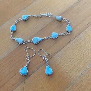 Turquoise and Silver Women's Bracelet
